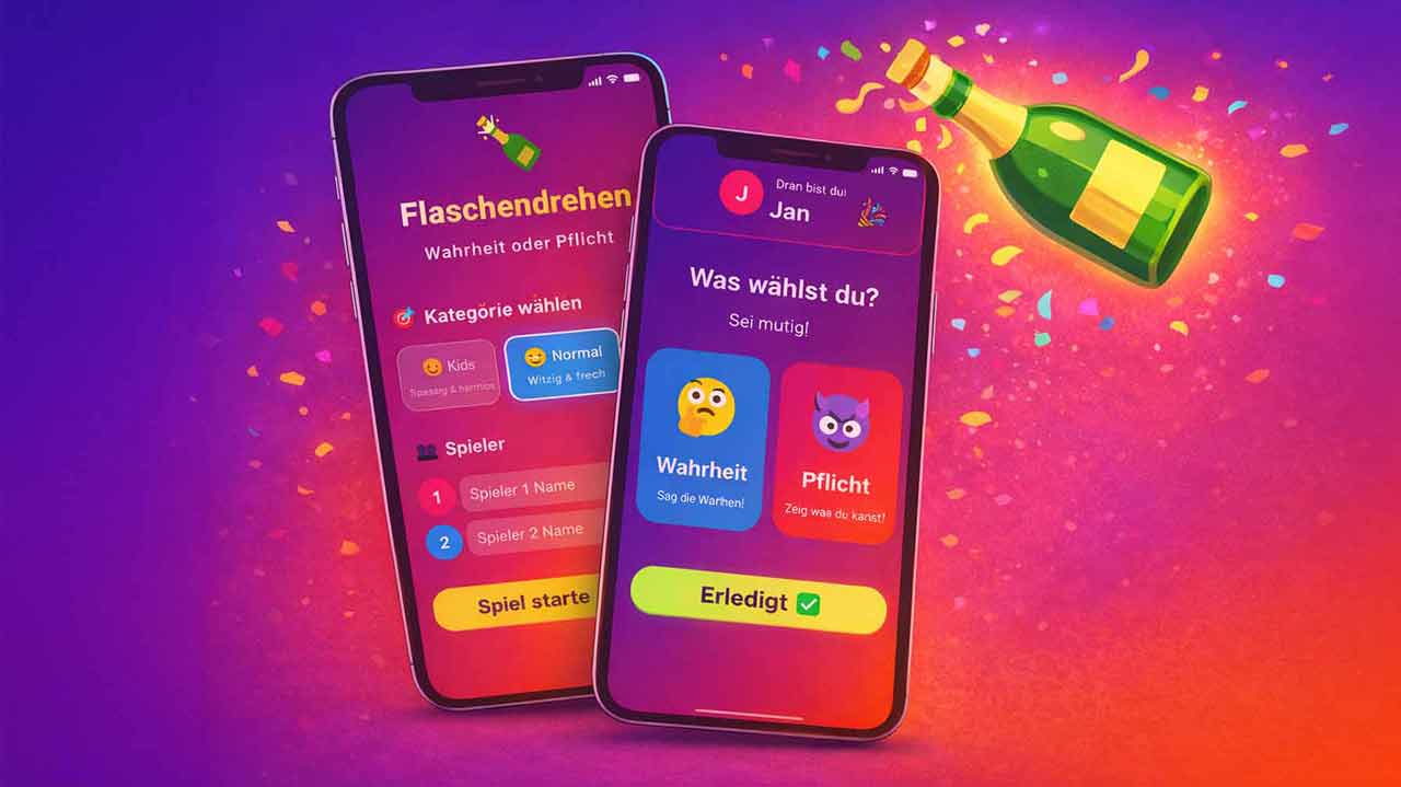 Flaschendrehen App – Wahrheit oder Pflicht Spiel für iOS und Android