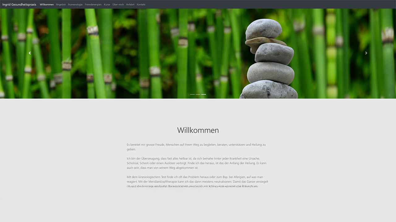 Ingrid Stirnemann Gesundheitspraxis Website